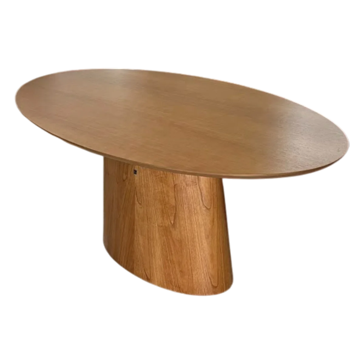 Mesa de Jantar Tenessi 6 Lugares Oval Com Base Cônica Oval Central