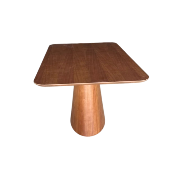 Mesa de Jantar Felícia Retangular Com Base Central Oval Cônica