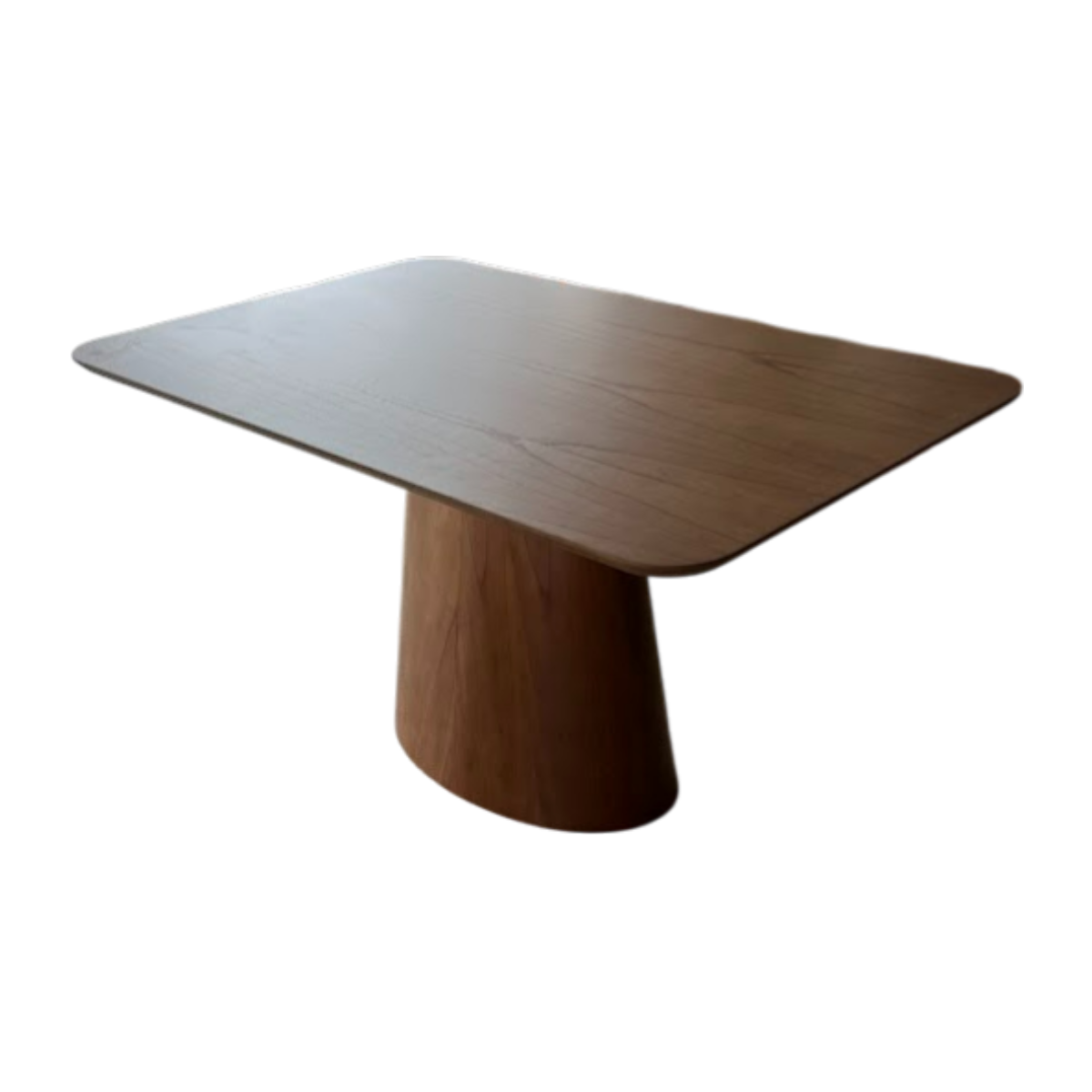 Mesa de Jantar Felícia Retangular Com Base Central Oval Cônica